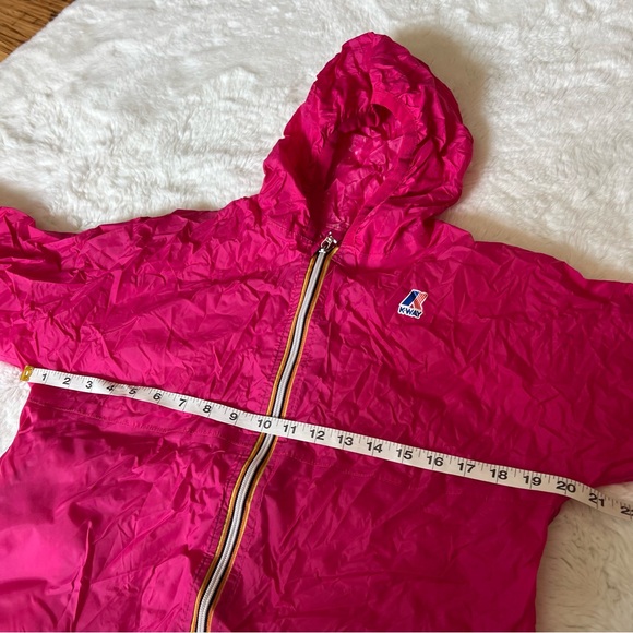 K Way Intense Pink Packable Windbreaker Size 10 - Picture 6 of 8